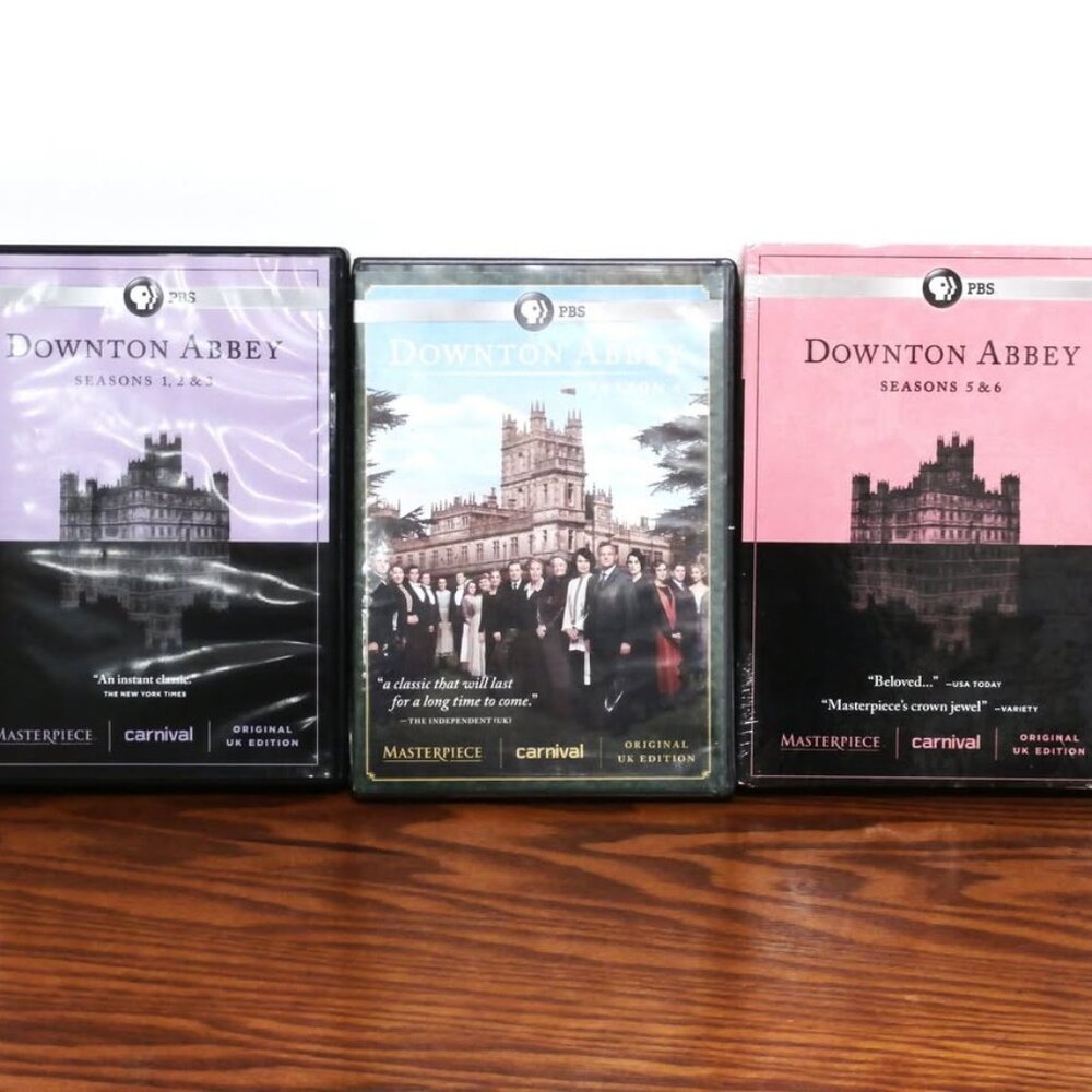 DOWNTON ABBEY DVD ALL 6 SEASONS Seasons 1-3 LIKE NEW, Seasons 4-6 BRAND NEW!